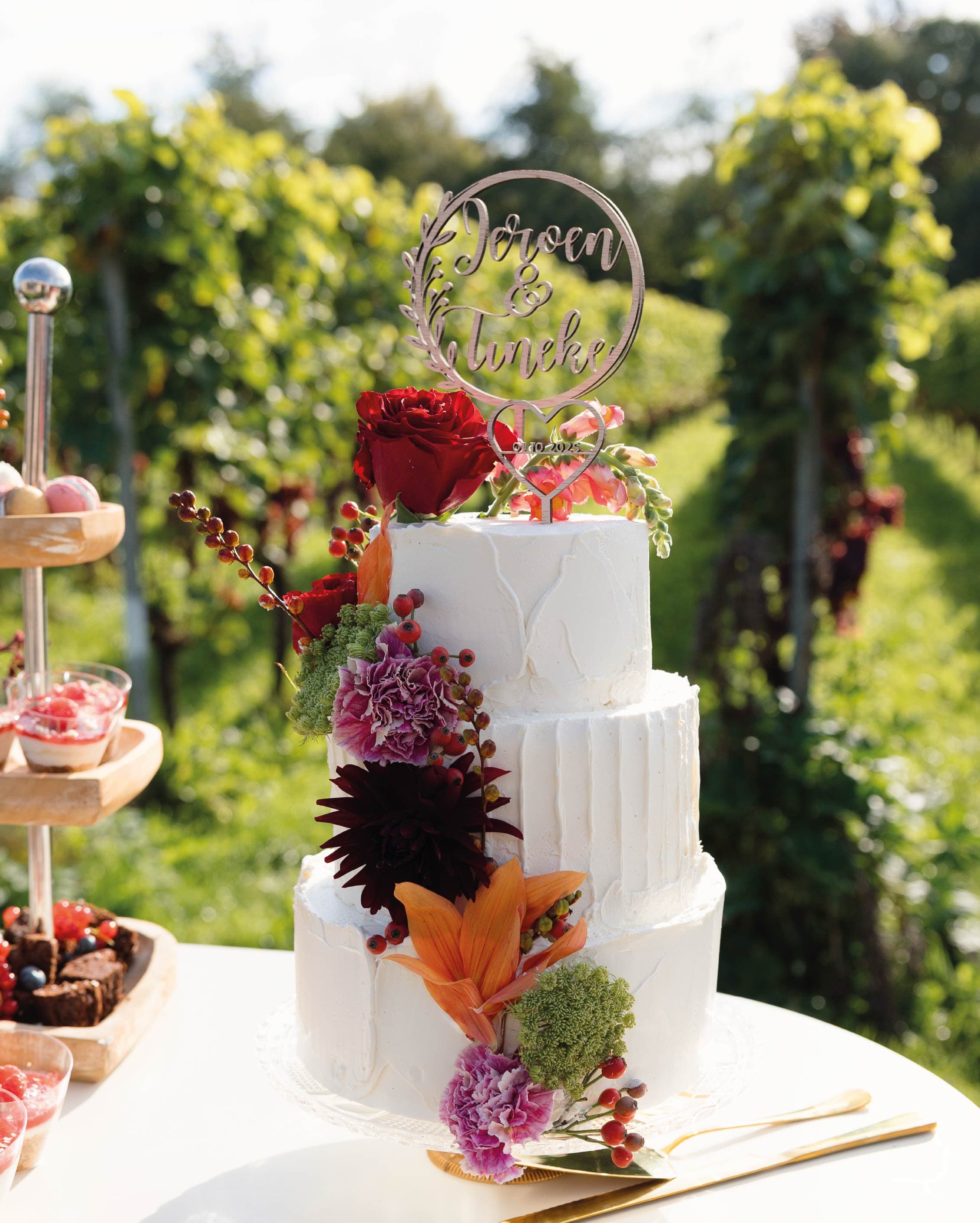 Afbeelding van de bruiloft bij Wijngaard de Frysling